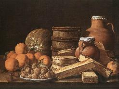 unknow artist Classical Still Life, Fruits on Table Spain oil painting art